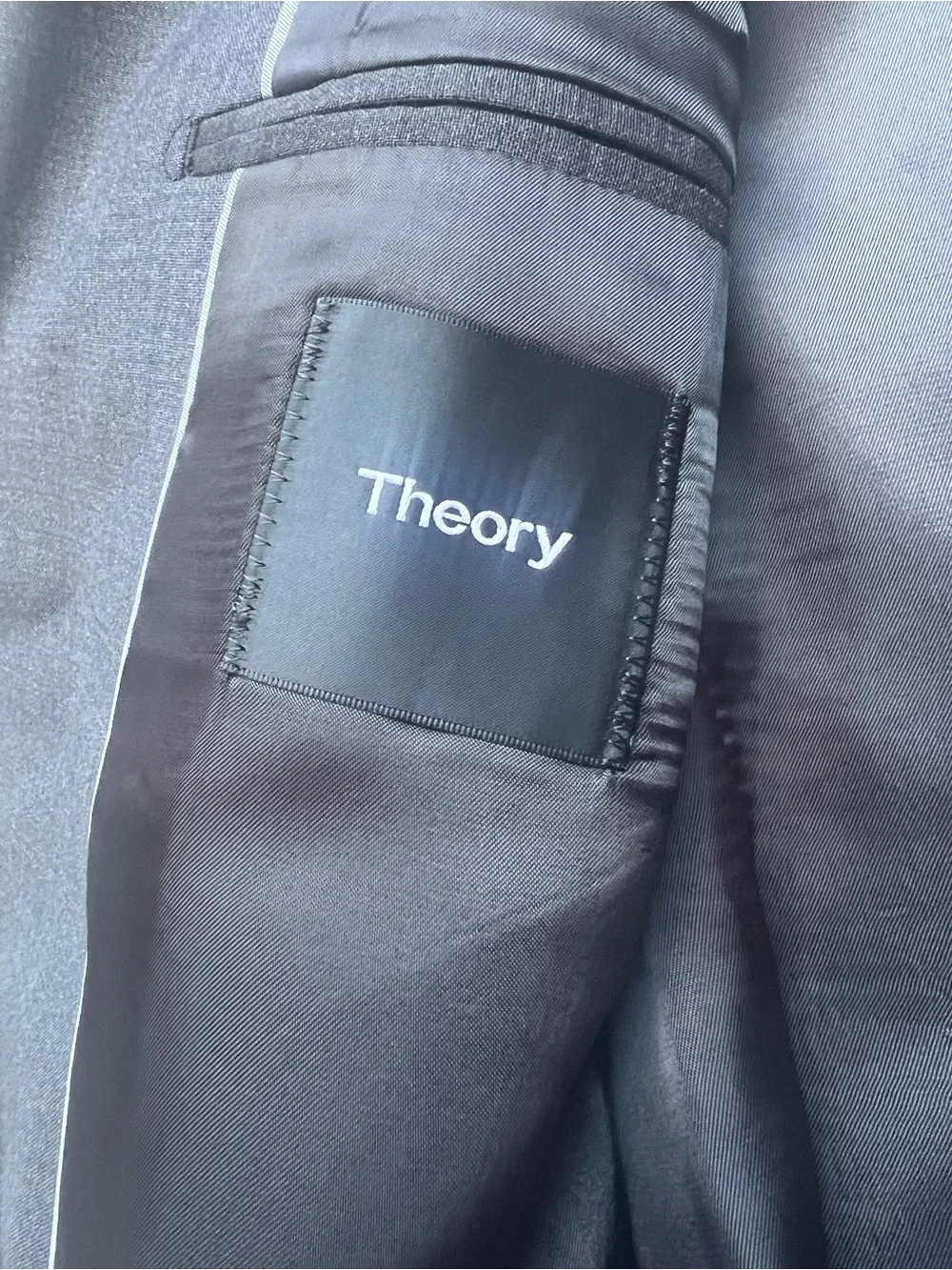Theory Xylo NP Sartorial Suiting Men's Blazer Suit Jacket 40R Black Wool Stretch